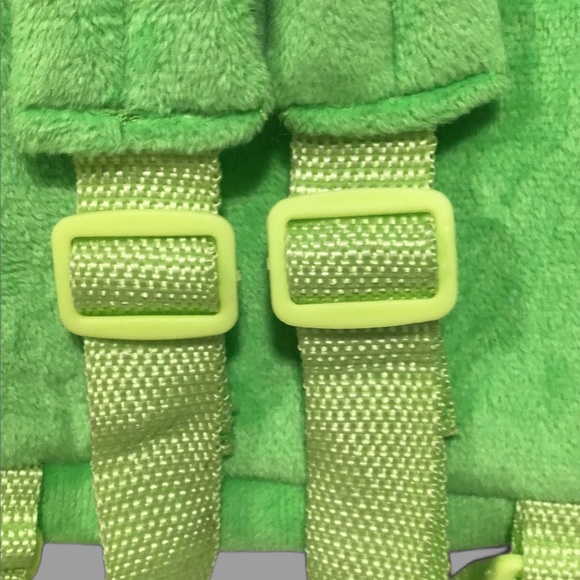 NEW Pack Mates Fuzzy Backpack, Embroidered, Glittery “OMGosh”, Green - Picture 9 of 13